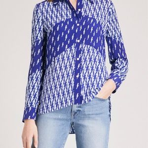 Sandro Cinie Lightning Bolt Silk shirt